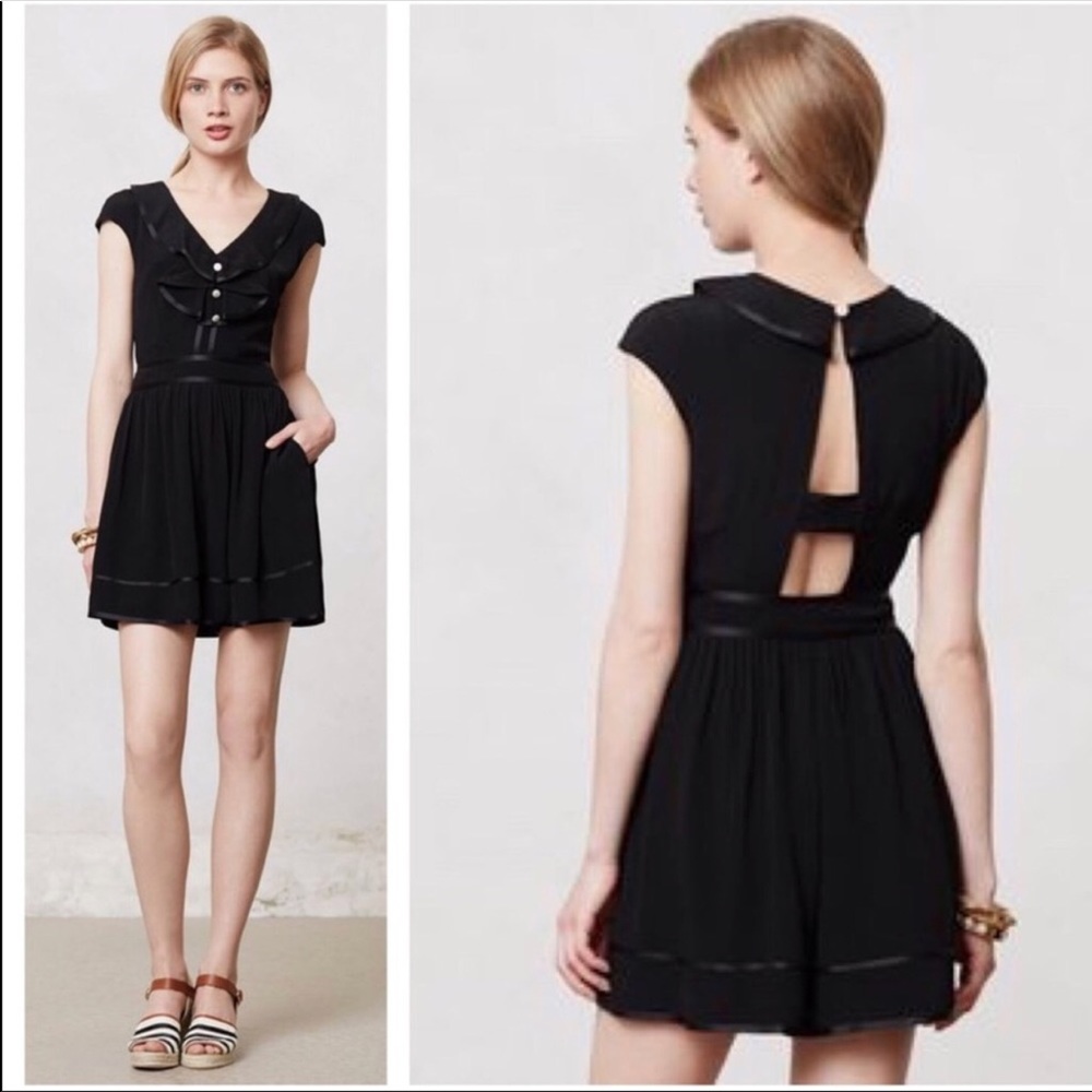 Anthropologie Elevenses Ruffles Romper